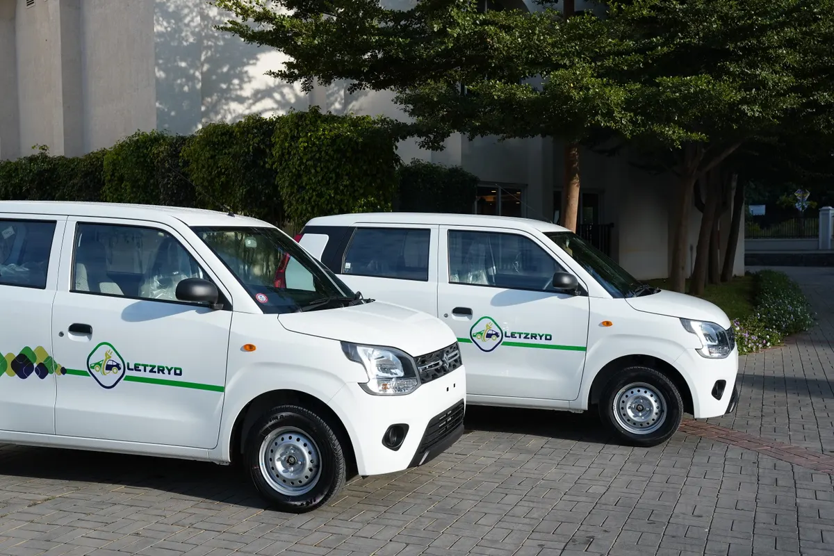 LetzRyd branded vehicles out earning