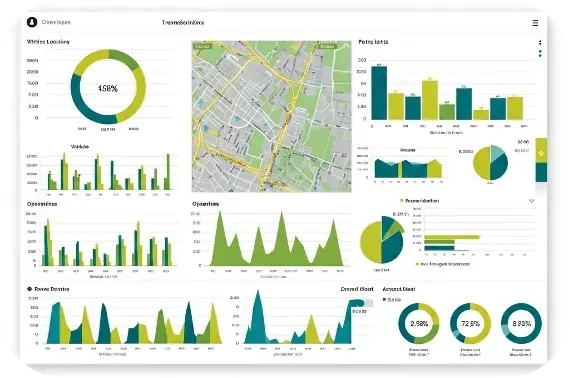 Smart Commute fleet dashboard with trip, vehicle and route analytics